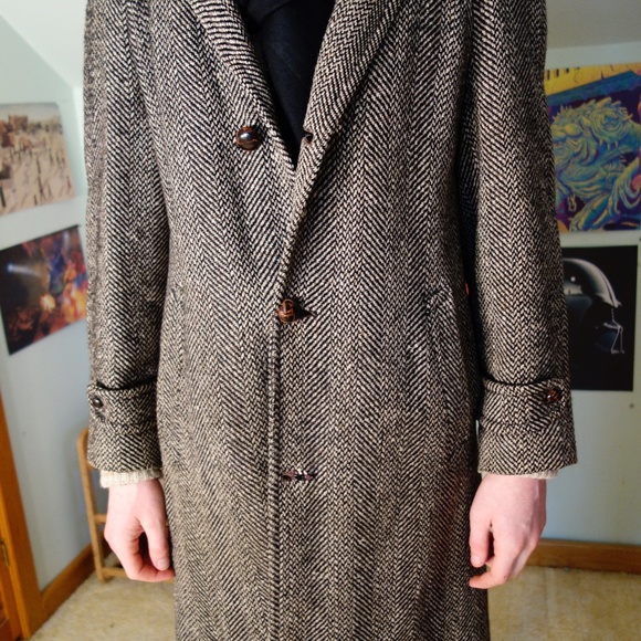Vintage Raglan Sleeve Wool Overcoat - Picture 2 of 4